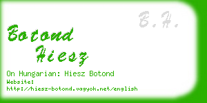 botond hiesz business card